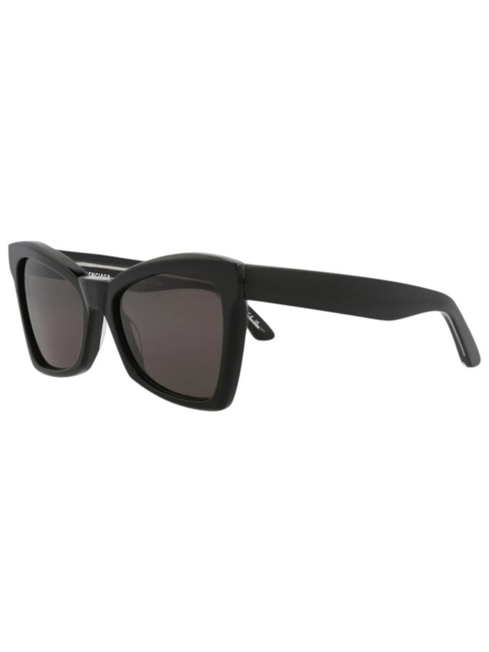 New Balenciaga Women's Sunglasses Cat Eye Acetate Frame Black Black Grey